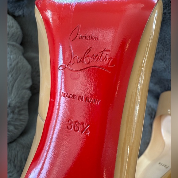 Christian Louboutin Nude Patent Heels Size 36 1/2 - Picture 6 of 6